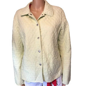 VTG White Stag 100% Cotton Buttons Down Quilted jacket women size M